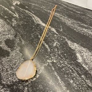 Long Agate Pendant Necklace